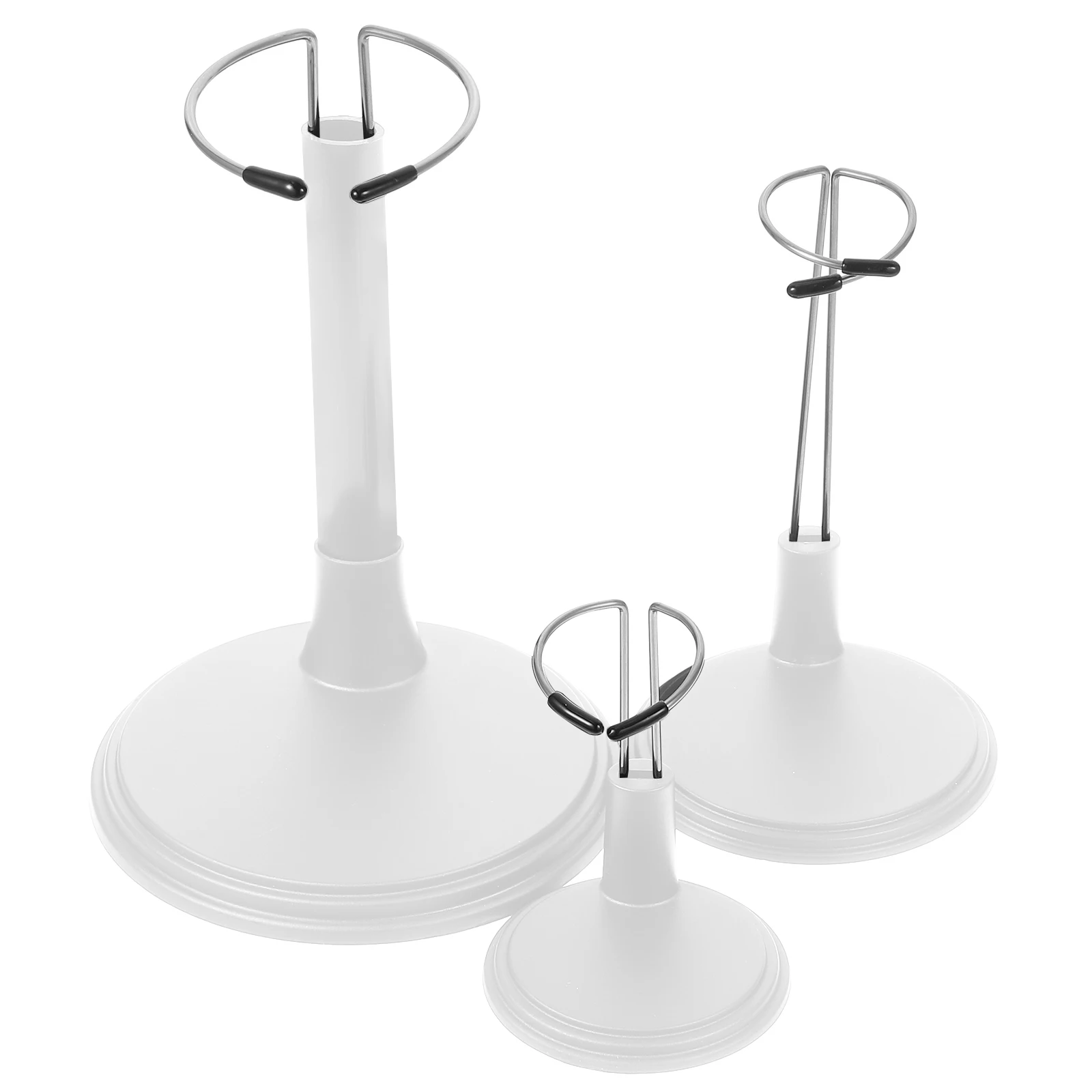 

3 Pcs 15cm 20cm 25cm Black Stable Aluminum Alloy Toy Rack for Vertical Display Small Storage Action Figure