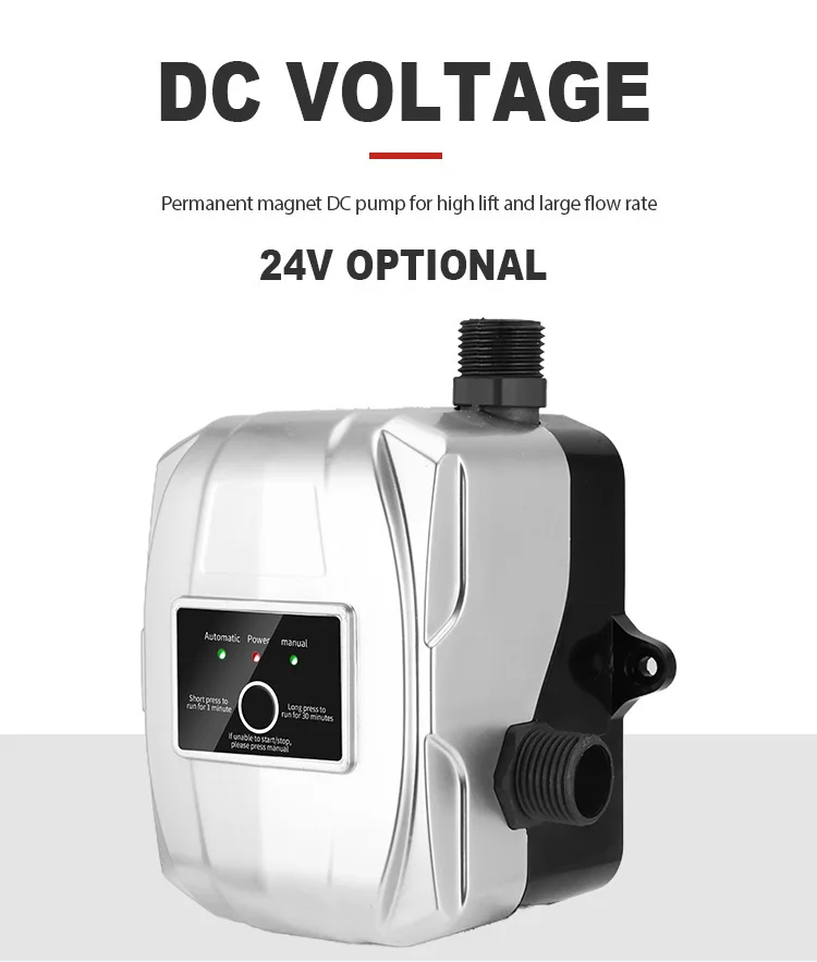 Acarps Automatische Druckerhöhungspumpe, 150 W, 24 V, Wasserpumpe, Heimduschkopf, Warmwasserbereiter, Wasserhahn, zusätzlicher Wasserdruck, geräuschlose Pumpe – Detail 3