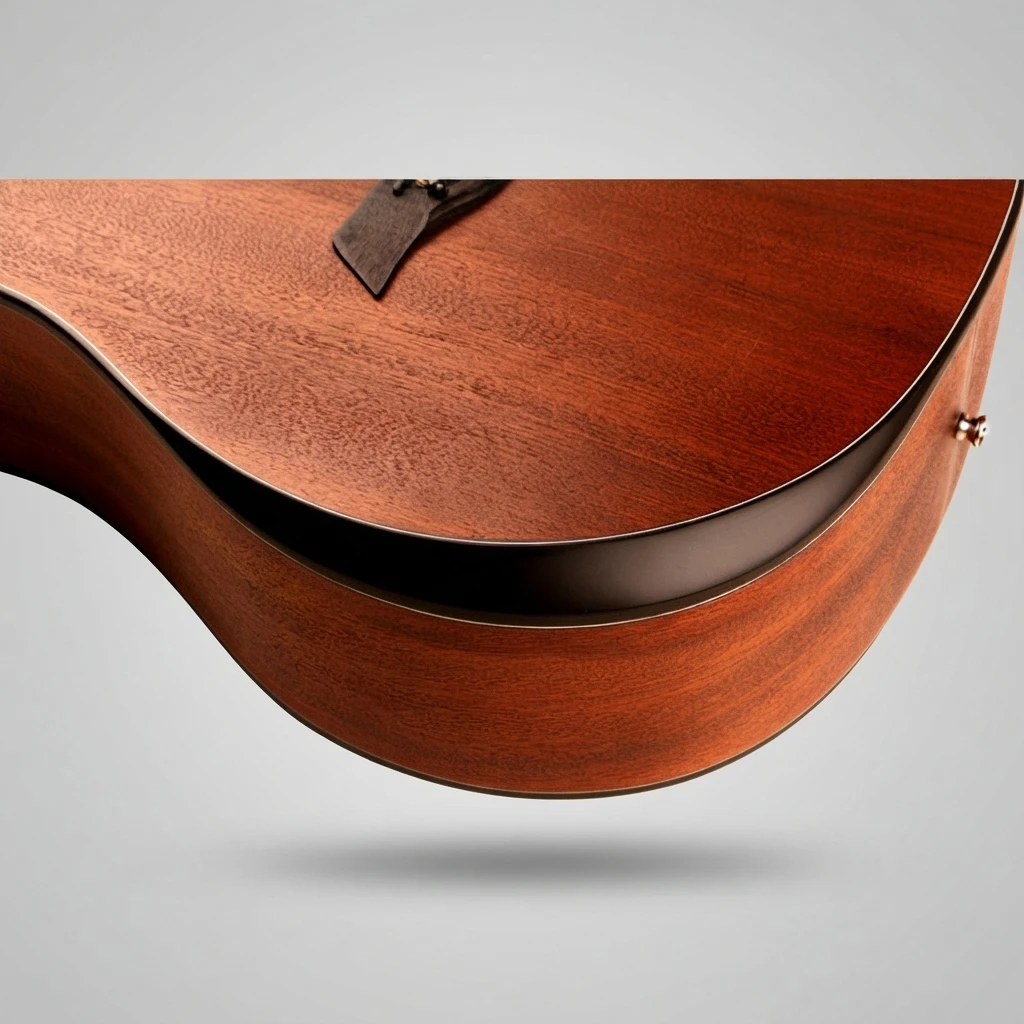 Donkerbruine satijnen afwerkin - Acoustic Guitar Dreadnought recensie en prijs
