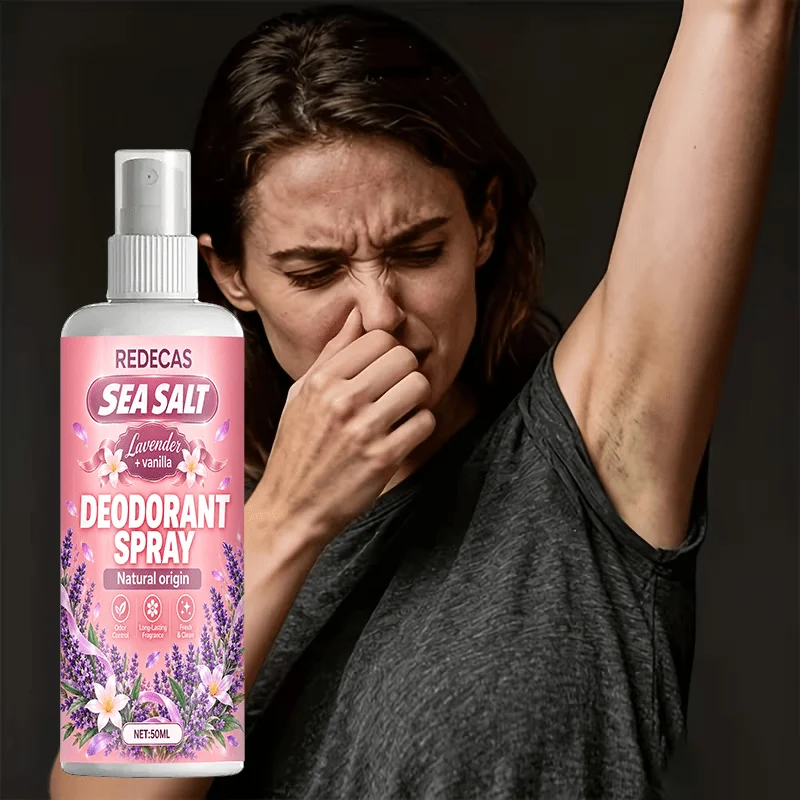 Lavender Vanilla Deodorant Spray. Natural Gentle Odor Fighter, Fast Long-lasting Fresh, Portable. Great Gift for Any Occasion.