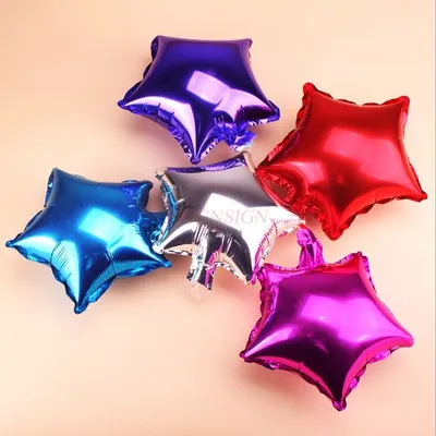 10pcs Love Star Aluminum Film Balloon Mall Hotel Bar Decoration School Kindergarten Layout Balloon