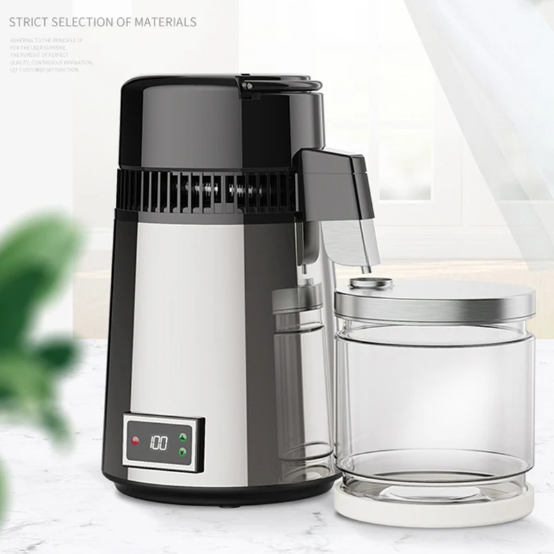 K40203 máquina de água destilada 4l casa destilada máquina de água pura destilação purificador filtro de água de aço inoxidável