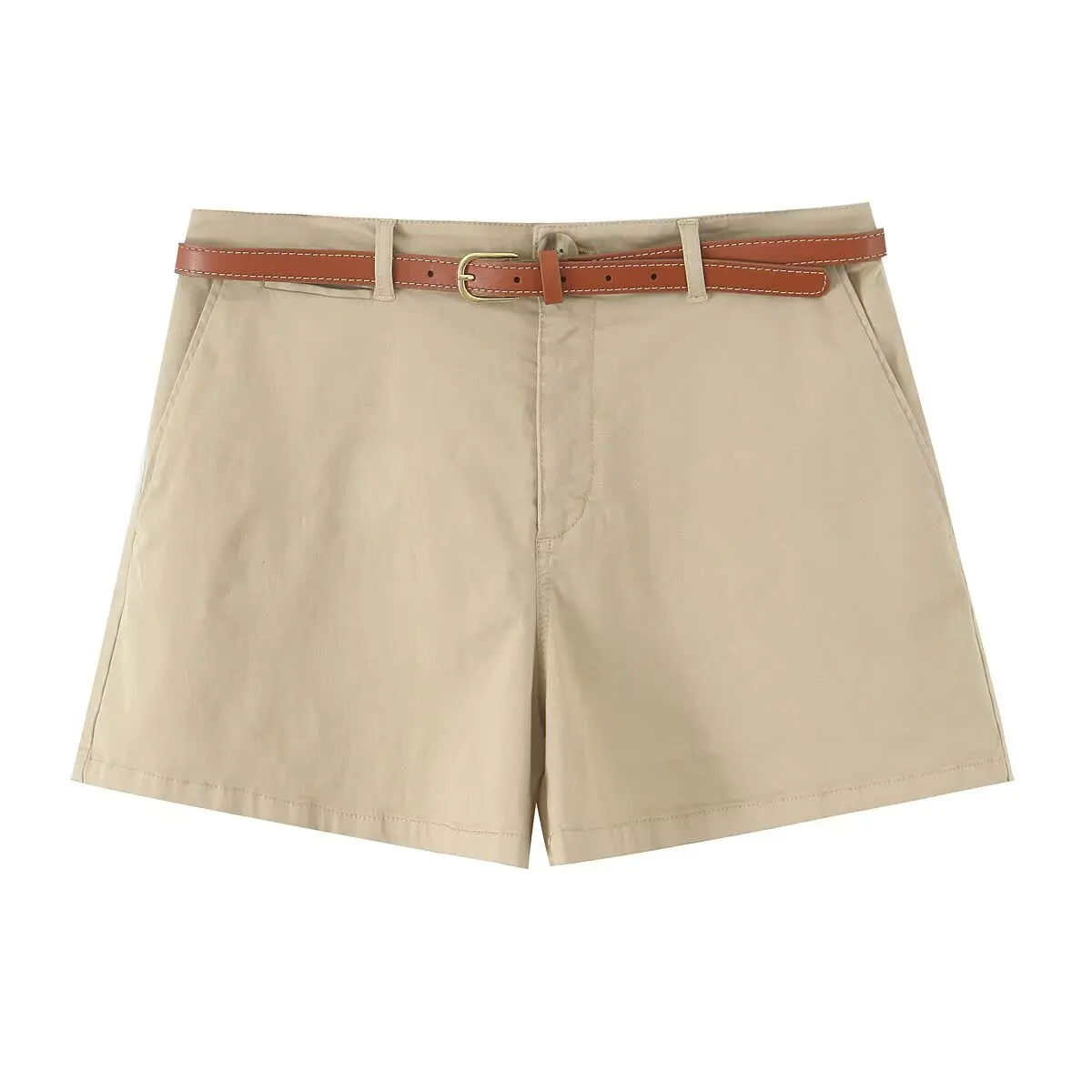 DiYiG النساء 2025 منتج جديد الصيف حزام عصري وأضعاف السراويل غير رسمية فريدة من نوعها سستة تنوعا الجانب جيب السراويل Mujer #2