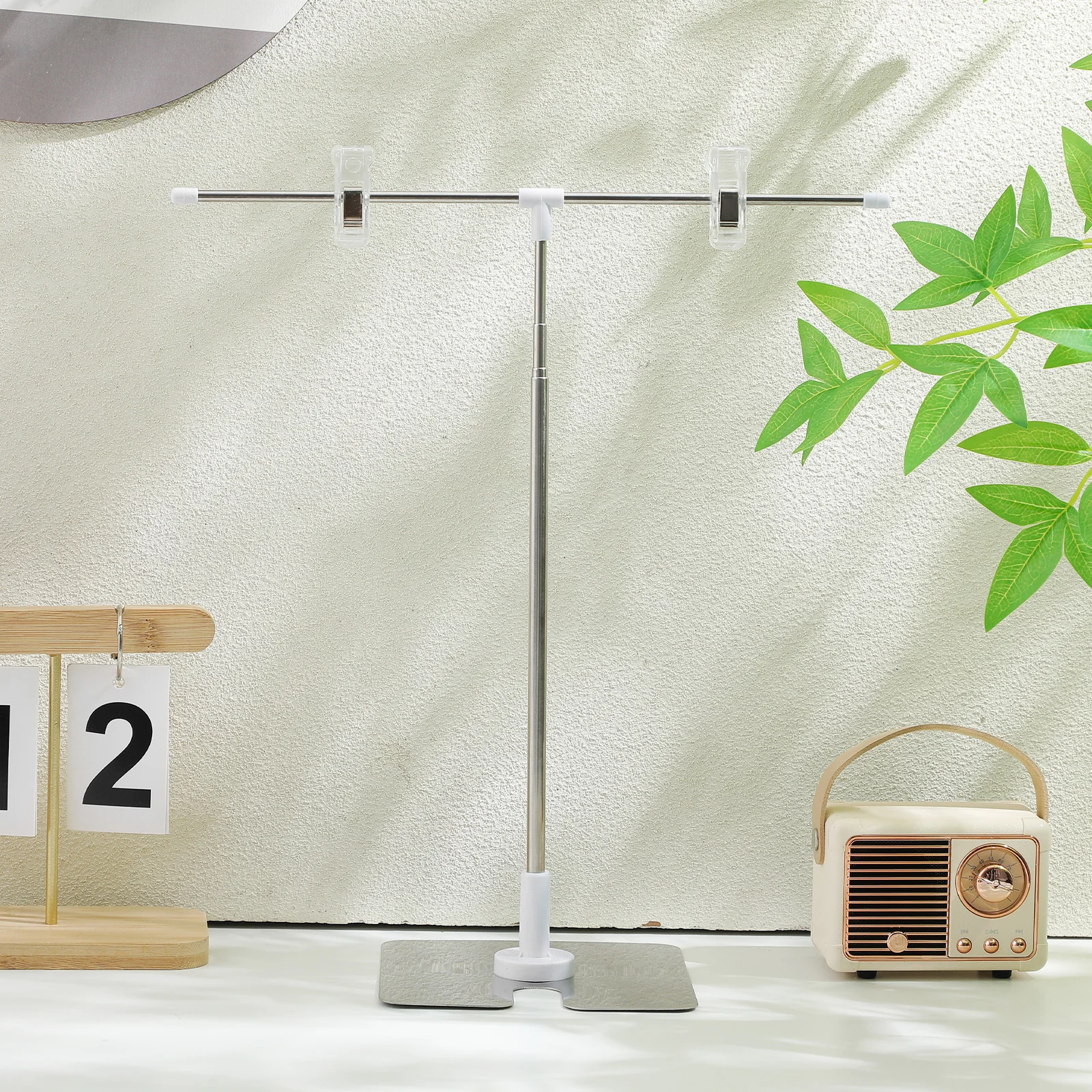 2 قطعة مجموعة حامل عرض قابل للتعديل حامل ملصق مرن منبثق لطاولة الأرضية حامل عرض علامة محمول للتجارة #1