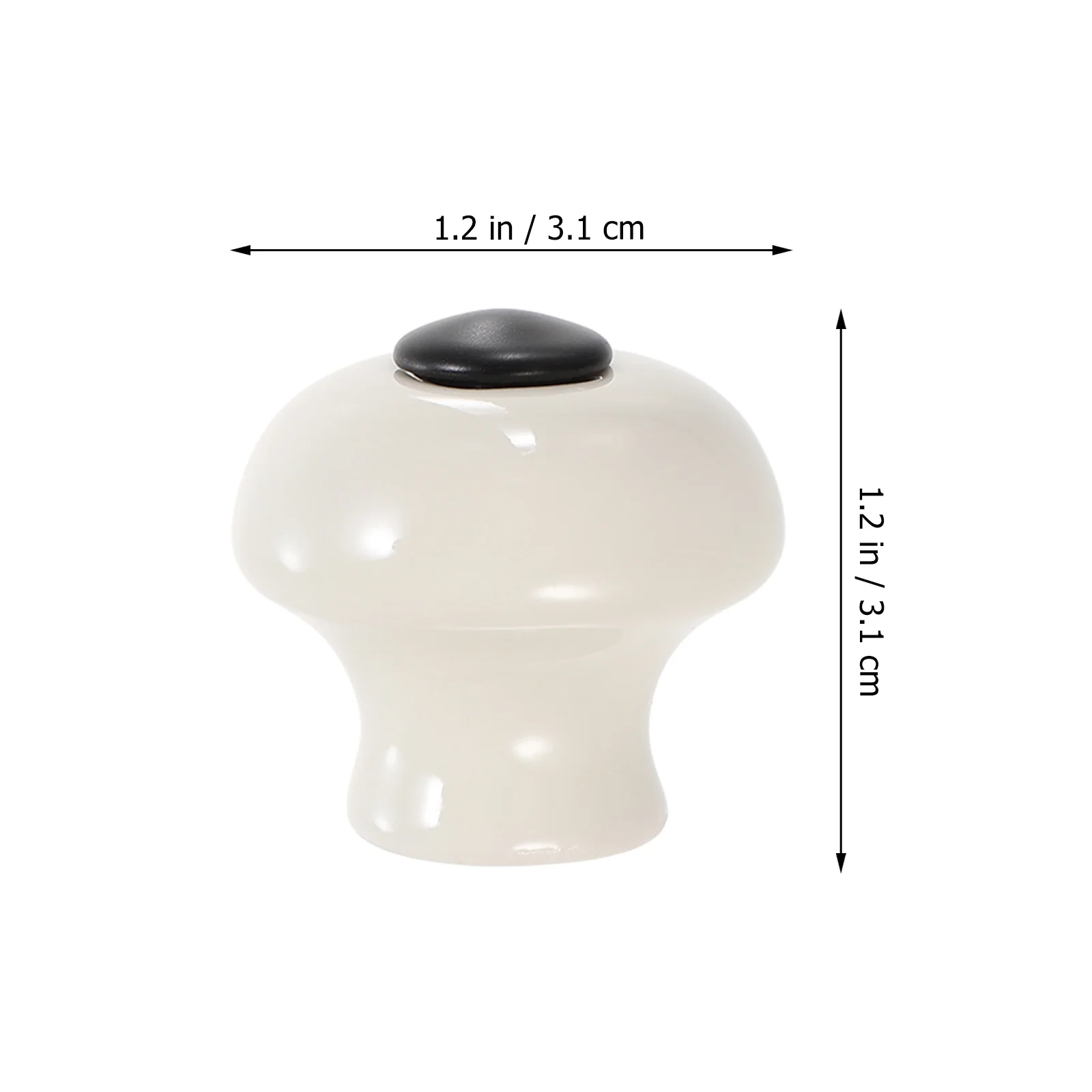 

6Pcs Ceramic Cabinet Drawer Knobs Solid Stainless Steel Round Handles for Cupboard Closet Kitchen Bedroom Decor