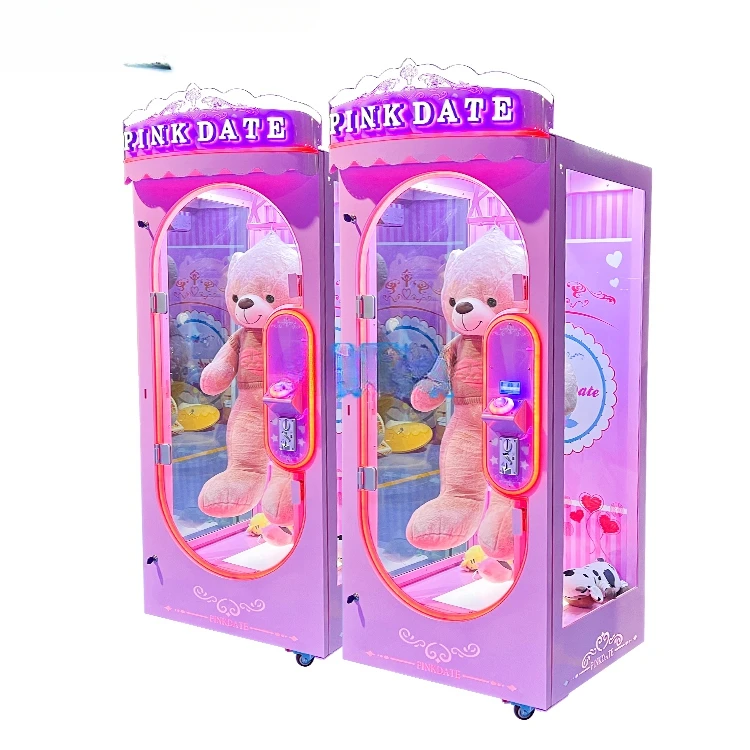 Coin machine cutting string arcade game pink date cutter