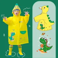 Children's Raincoat Outdoor Portable Child Rainwear Waterproof Cute Kid Rain Poncho Kindergarten Rain Coat Jacket with Zipper