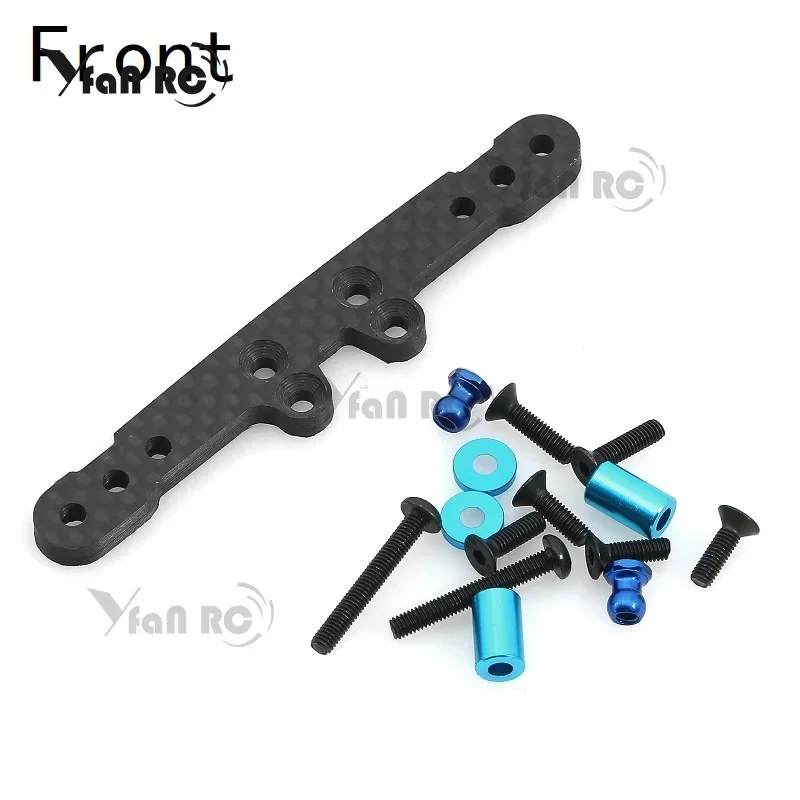 Carbon Fiber Front and Rear Shock Tower Damper Stay 54452 54453 for Tamiya XV01 XV-01 1/10 RC Car Upgrade Parts Accessories