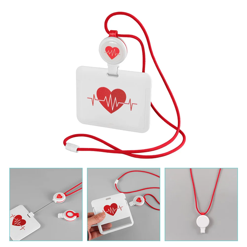 

Id Cards Holder Retractable Name Badge Holder Creative Pattern for Nurses Doctors Work Badge Convenient Scanning Access