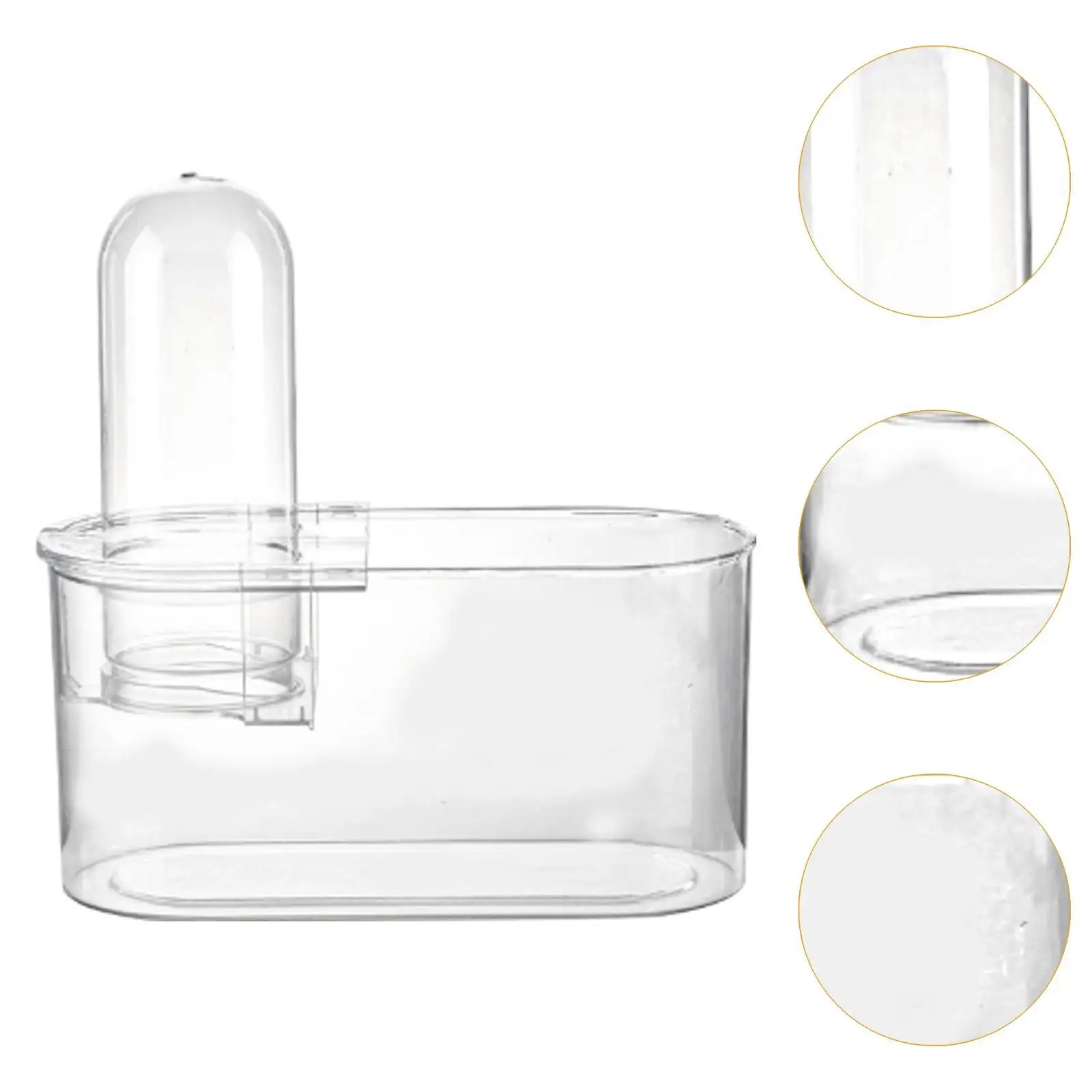 بيتا خزان الأسماك وعاء السمك متعدد الاستخدامات قوي مع غطاء محكم الغلق سطح المكتب الصغير حوض السمك الموئل لمكتب غرف المعيشة زخرفة ديكور #5