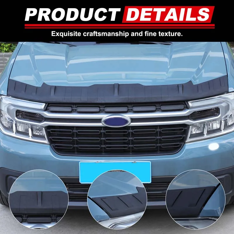 

For Ford Maverick 2022-2025 TPE Car Bonnet Hood Bra Hood Sand And Stone Deflector Protection Cover Car Accessories