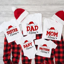 Family Christmas Matching Clothes Shirt Xmas Family Togrther Outfit Holiday Tee Festive Mom Dad Kids Baby Matching Tops Romper