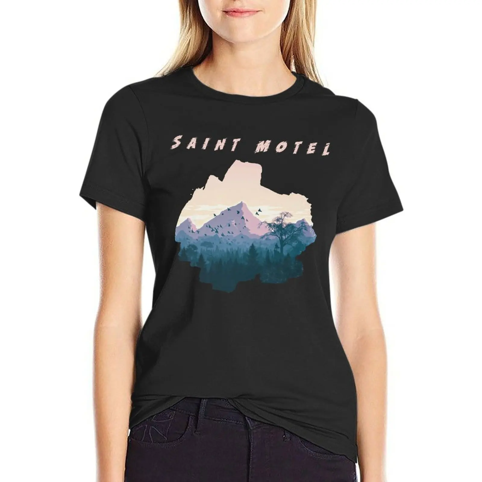 

Saint Motel T-Shirt graphics Female clothing summer top hippie clothes t-shirt dress for Women plus size sexy