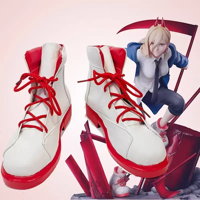 Anime Shoes  Chainsaw Man Power Custom Made Cosplay Boots Comic Power Halloween Party Accessories Customization