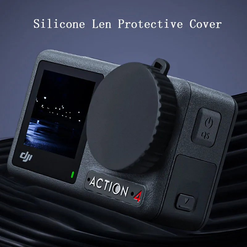 Camera Lens Protective Cover for DJI Osmo Action 4 3 Non Slip Silicone Dust-proof Lens Protection Cap for DJI Action 3 4