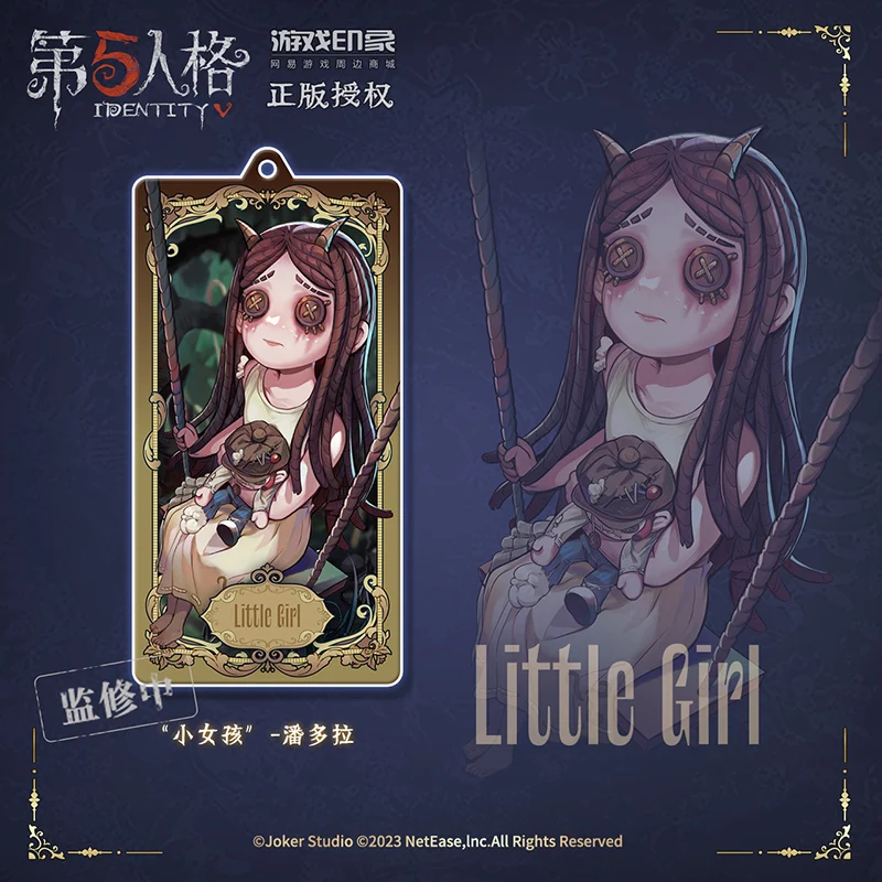 อะนิเมะIdentity V Black Guard Luca Balsa Edgar ValdenสีขาวYidhraคอสเพลย์อะคริลิคพวงกุญแจDouble-DeckพวงกุญแจMascotของขวัญ