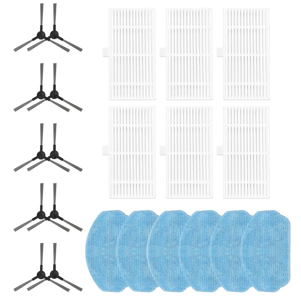 Aspirador Acessórios Kit para Robô, Escovas Laterais, Filtros, Mop Pads, Vorcon BR150, Conga 999
