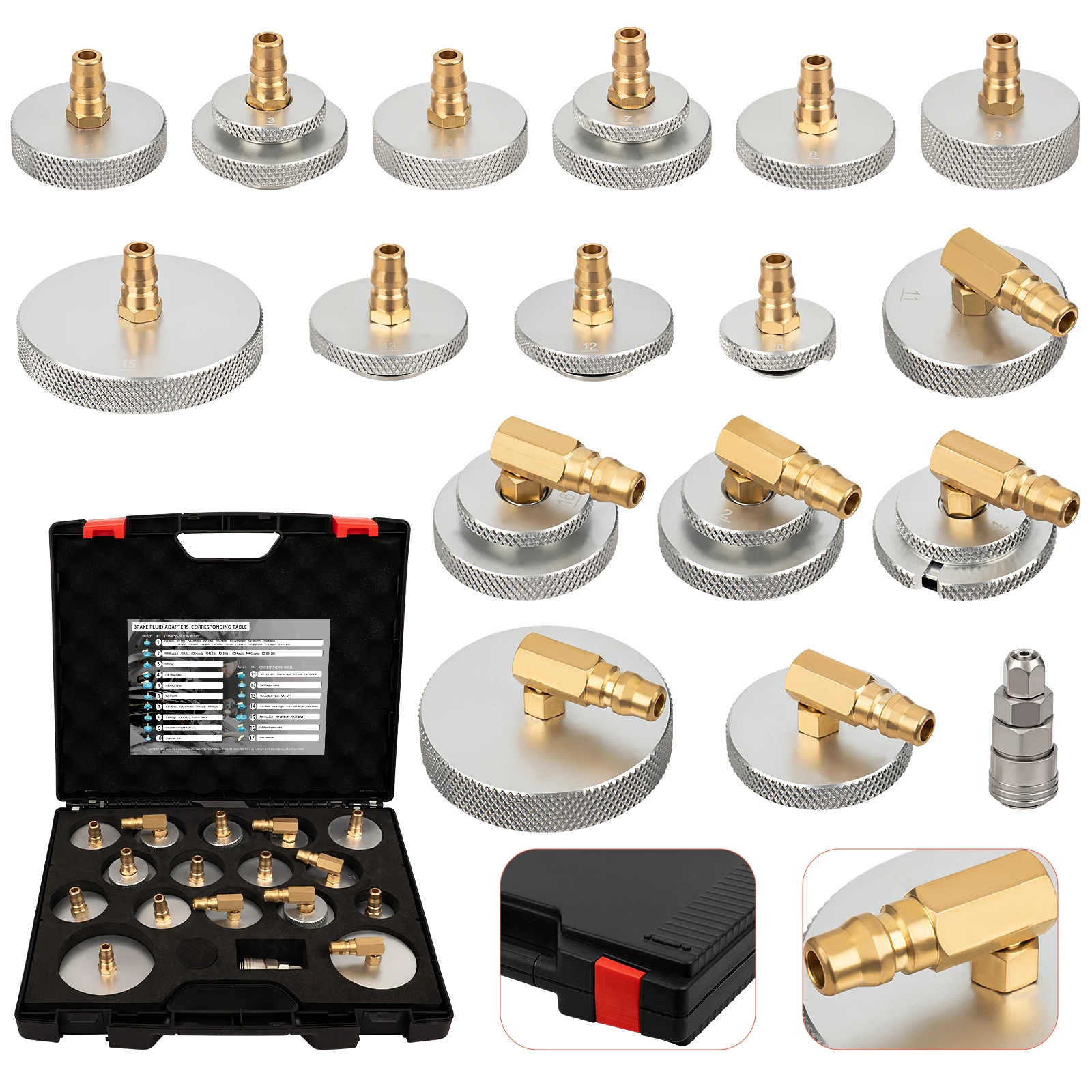 

Juta Automobile Brake Oil Exchanger Adapter Tool Full Set Of Car Pulsating Fluid Extractor Connector Auto Repair Tools