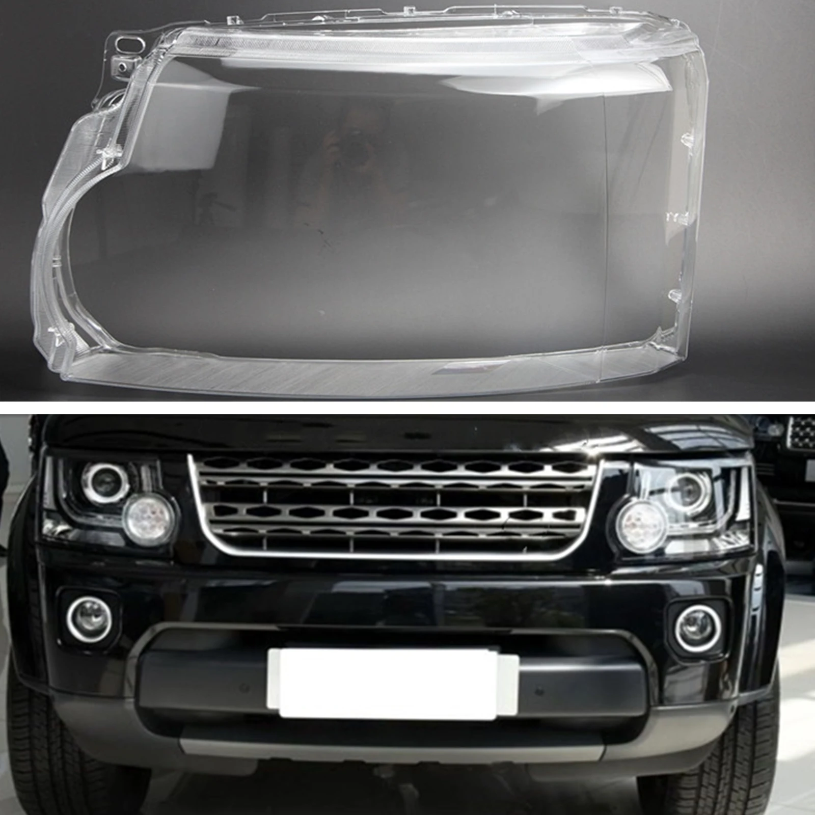 

1pcs Headlight Headlamp Lens Cover For Land Rover LR4 Discovery 4 2014-2016 Clear Car Front Head Light Lamp Cap Case Shade Shell