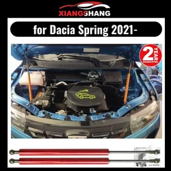 for Dacia Spring 2021-  Front Hood Bonnet Carbon Fiber Gas Struts Lift Support Shock Damper Absorber