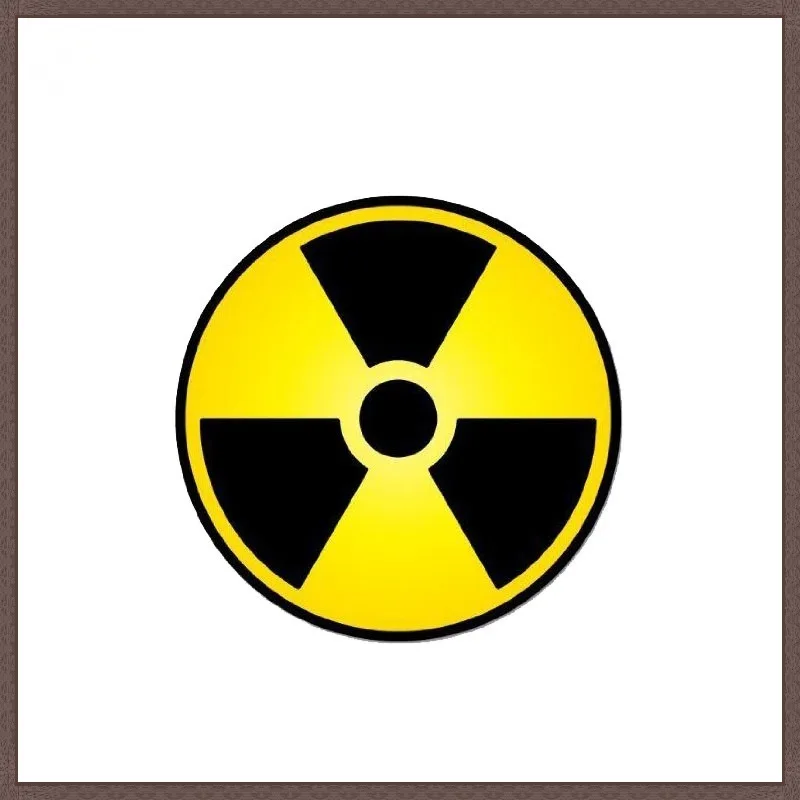 14*14CM 1 Piece Funny Warning Sign Nuclear Radiation Warning Car Sticker PVC KK