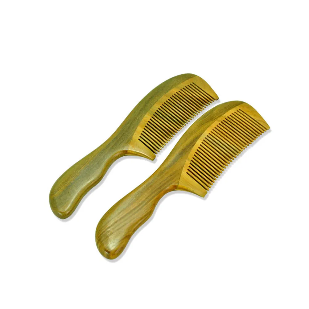 

Sandalwood Comb Wooden Hair Smooth Teeth Durable Skin Friendly Daily Use Green Color Unique Smell Gift Hair Care Styling