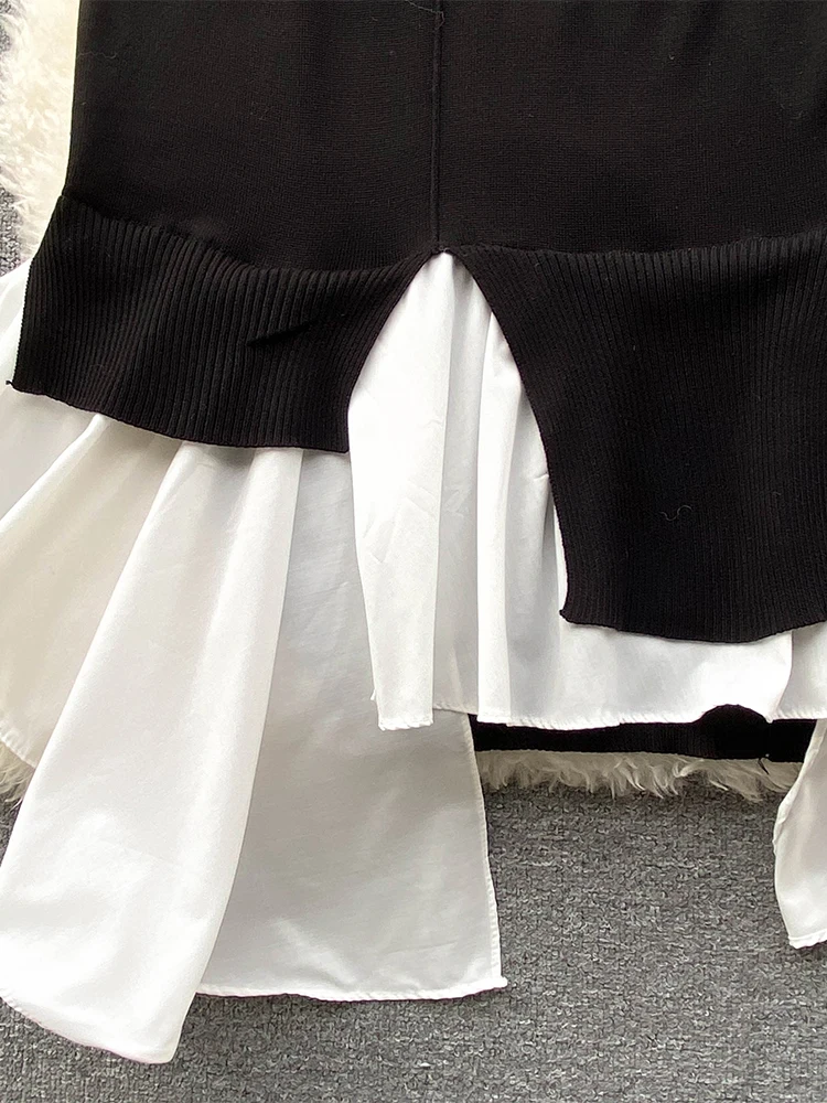 Feminino preto gótico a linha mori menina vestido 90s vintage manga longa luxo mini vestidos y2k uma peça vestidos 2000s emo roupas