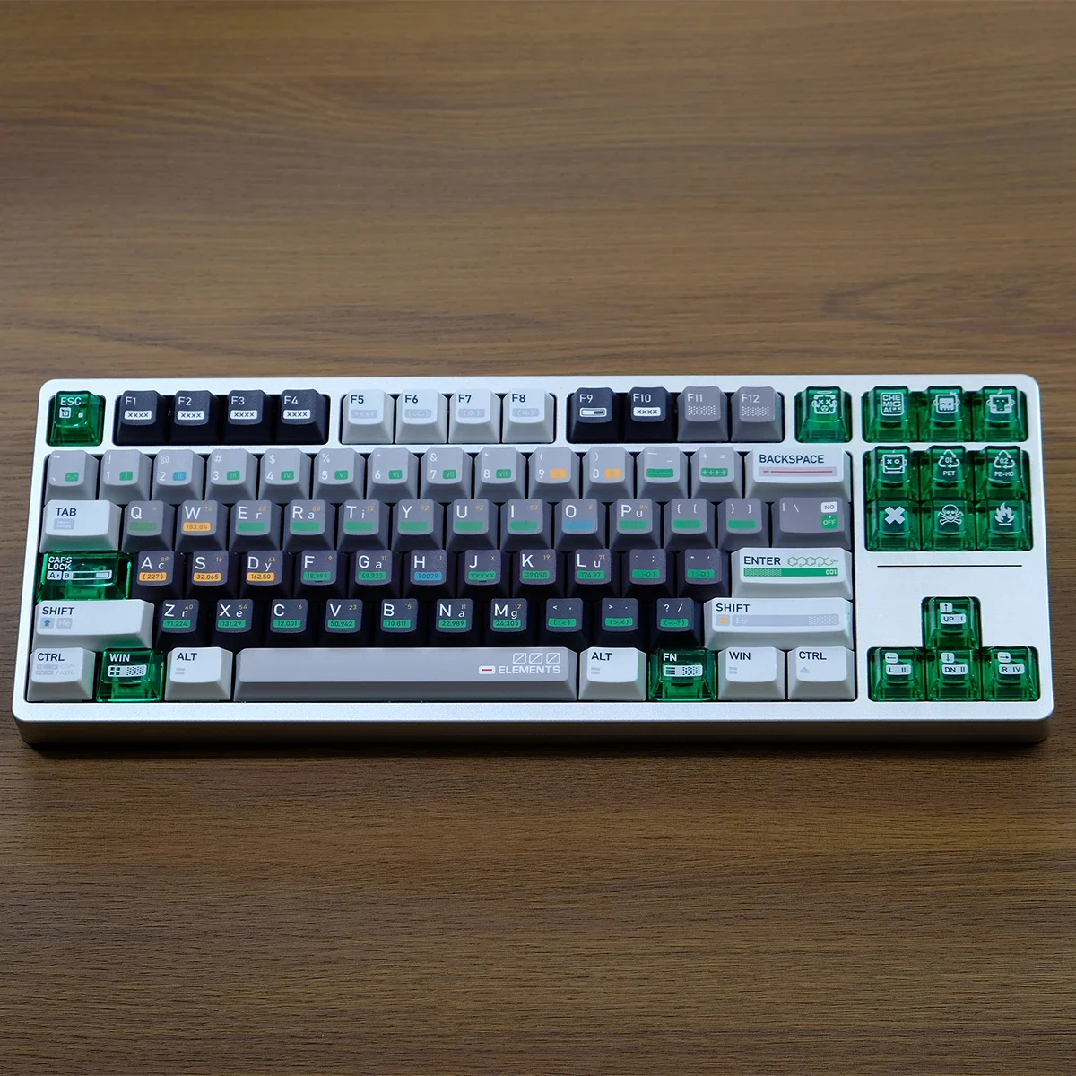 Imagem -05 - Chem 003 Tampa de Chave de Teclado Mecânico 173 Teclas Personalizadas Pbt Sublimação Térmica Mais pc Verde Permeado Adicionado Perfil Cereja Original