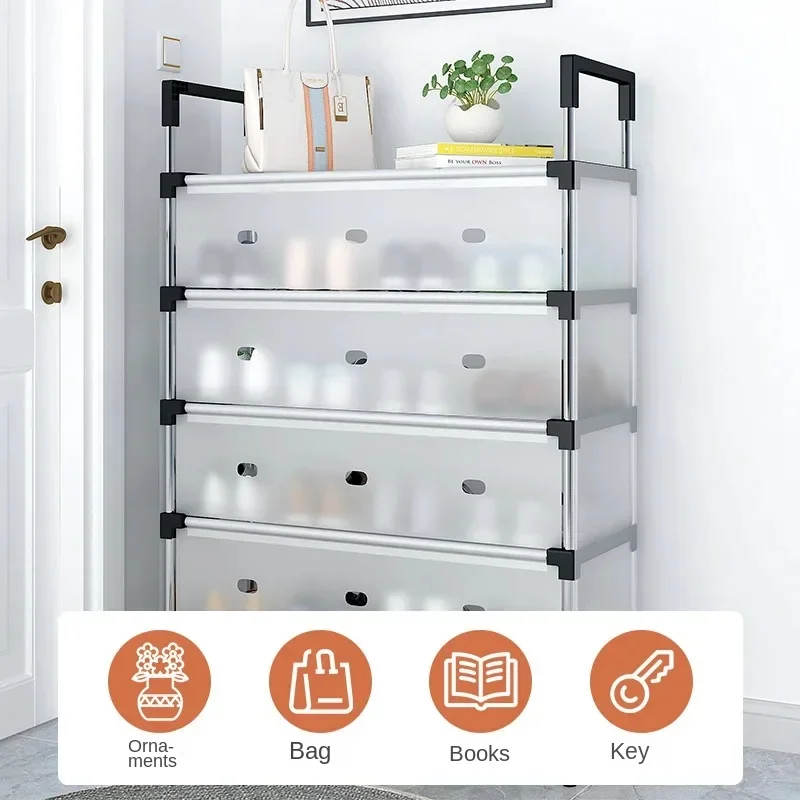 Simple Multi-Layer Shoe Rack Easy Assembly Dustproof Storage Organizer Multifunctional Household Space-Saving Solution