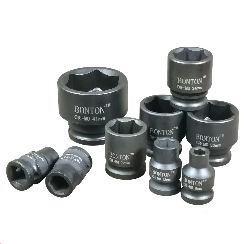 1/2 "Krótkie gniazdo udarowe Adopter Gniazda pneumatyczne 6-punktowe 10 12 13 14 16 17 18 19 34 36 38 41 46 mm do elektrycznego pneumatycznego udarowego
