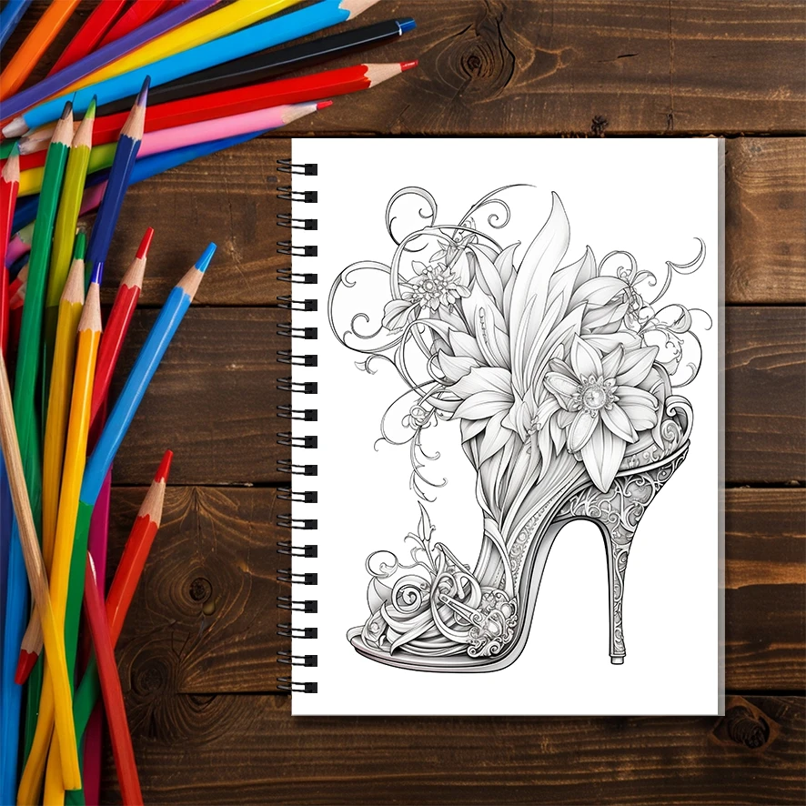 Adult Coloring Book - 8.3x 11.2 Inch 22 Page Coloring Book - Helps Reduce Stress and Ease Emotions