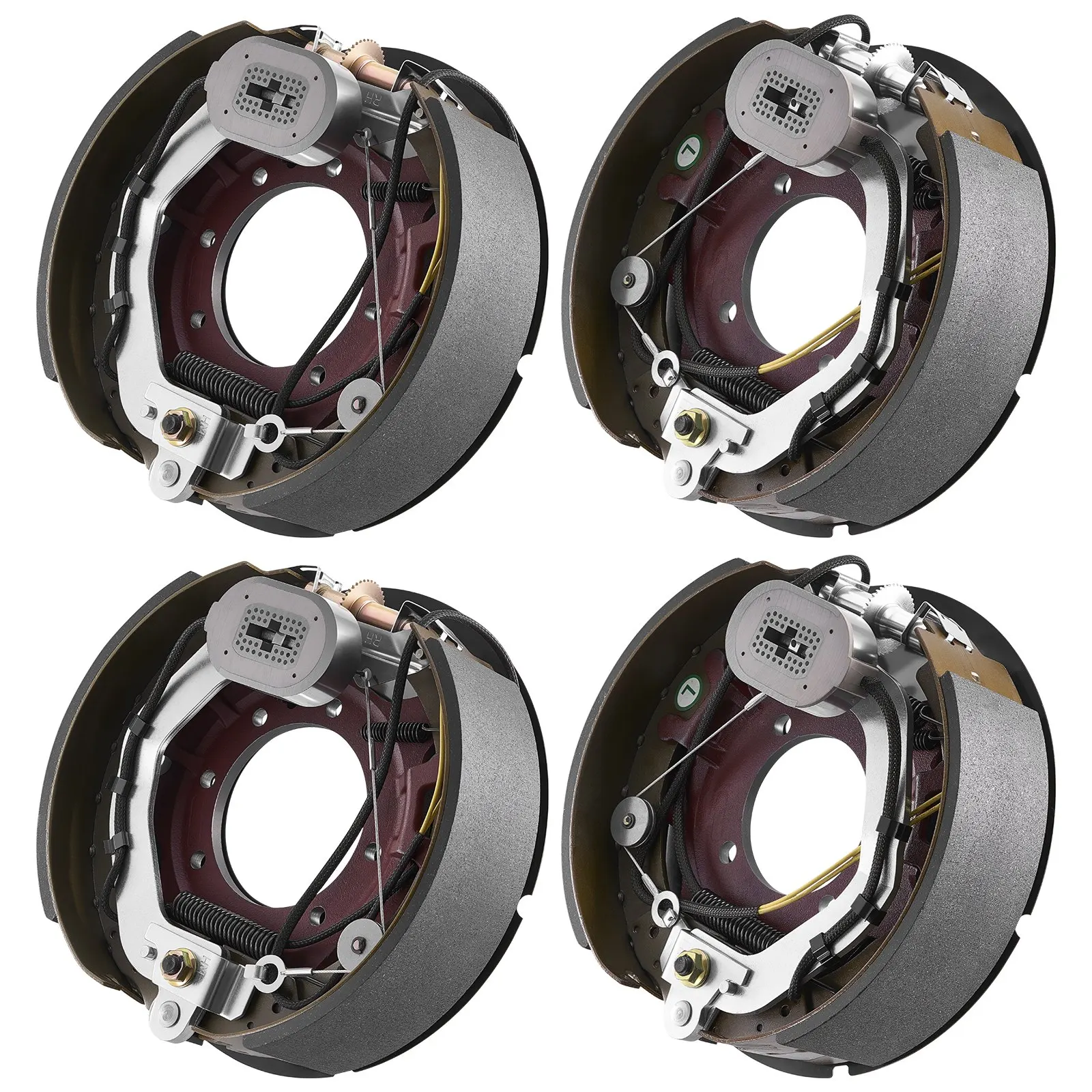 

Electric Trailer Brake Kit, 12.25 X 3.375 Inch, 2 Pairs Self-Adjusting Electric Brakes Kit For 10000 Lbs Trailer Axle, Backing