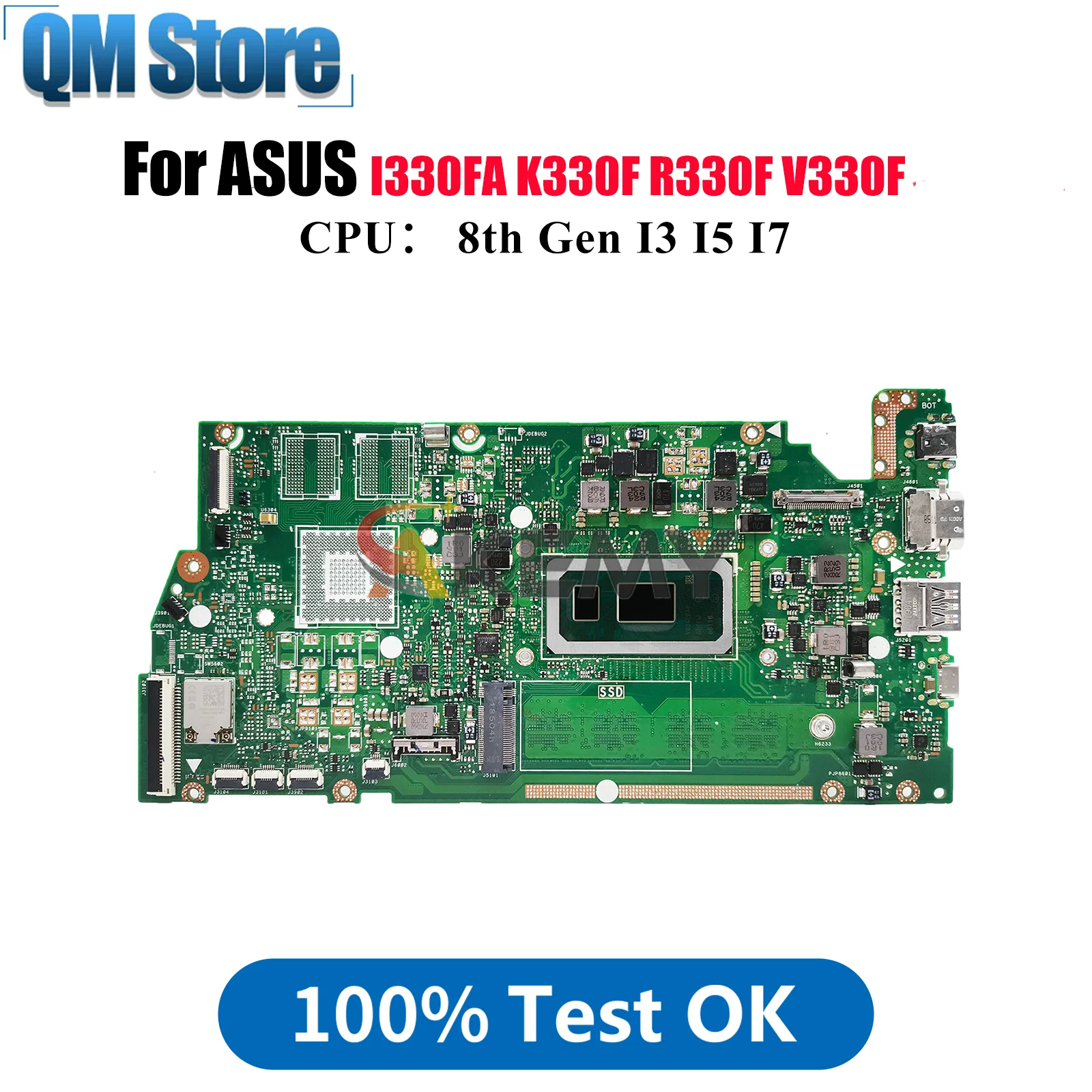 

X330FA Материнская плата для ноутбука ASUS VivoBook R330F V330F S330F I330FA X330FN X330FL X330F K330F Материнская плата с процессором I3 I5 I7 stk