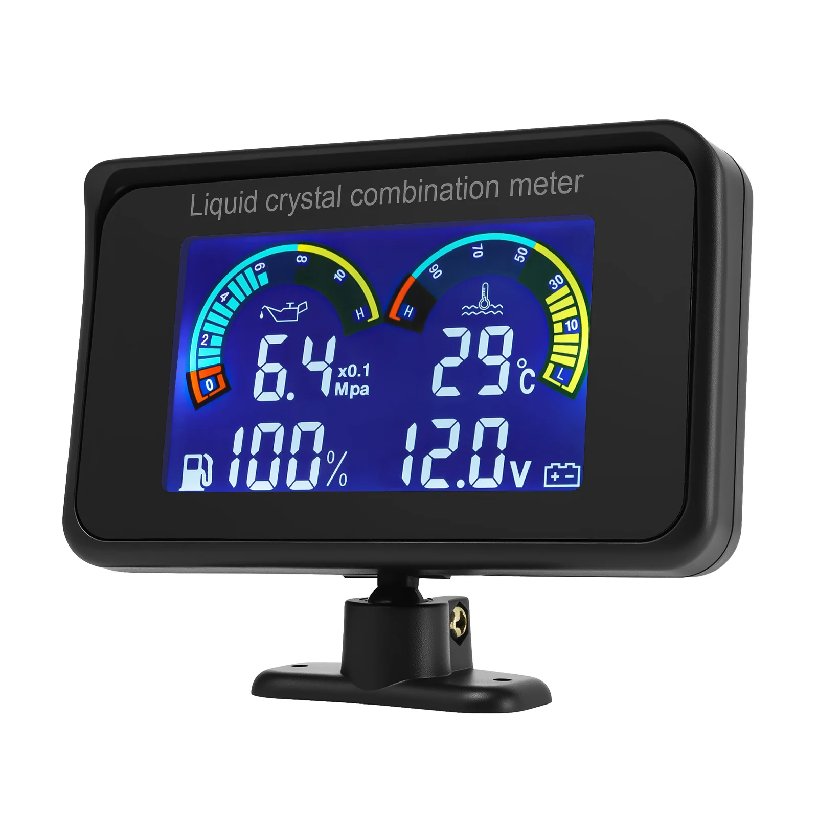 4-in-1 Auto LCD-Anzeige Digitale Öldruck-, Spannungs-, Wassertemperatur- und Kraftstoffanzeige Universelles Instrument 9-36V für Auto, LKW, SUV, Wohnmobil – Detail 12