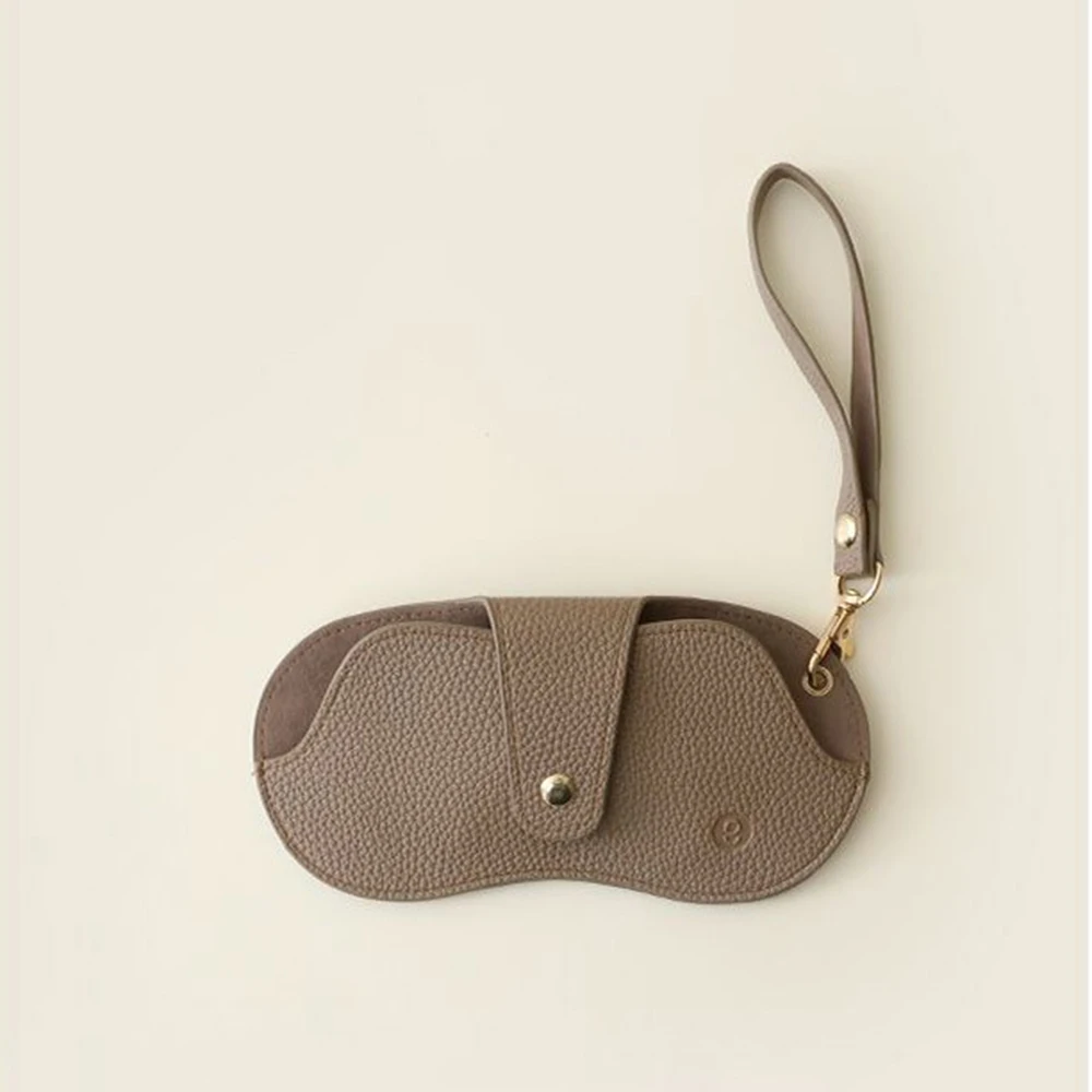 Weiche Lychee Muster PU Leder Gläser Tasche Retro Sonnenbrille Fall Tragbare Myopie Rahmen Fall Einfache Brillen Brillen Lagerung