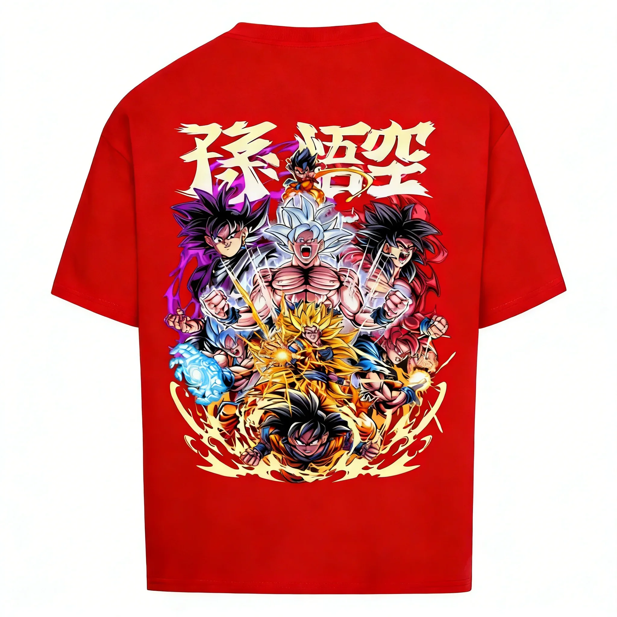 

Мужская футболка оверсайз с Гоку в различных формах, 100% хлопок, летняя коллекция 2026, повседневная спортивная одежда для улицы и зала, с графическим принтом Dragon Ball, аниме-футболка на каждый день