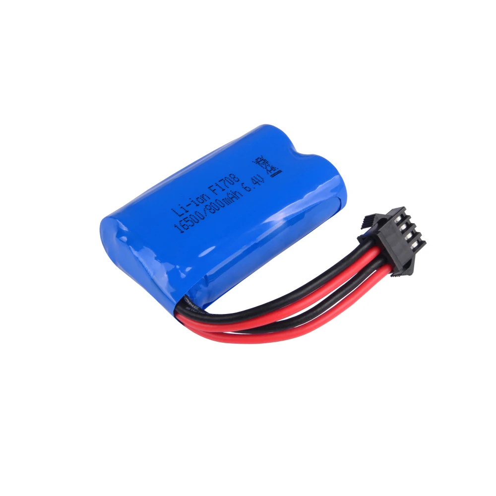 Bateria Lipo dla WLToys 18628 18629 18428 18429 6.4V 800mAh zdalnie sterowany samochód zabawka SM 4P wtyczka zabawka samochód akcesoria dobrej