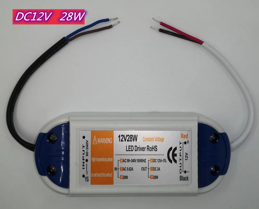 Zasilacz 110V 220V do 12V Transformator oświetleniowy 100W 72W 36W 18W DC 12V Źródło Sterownik LED do taśm LED