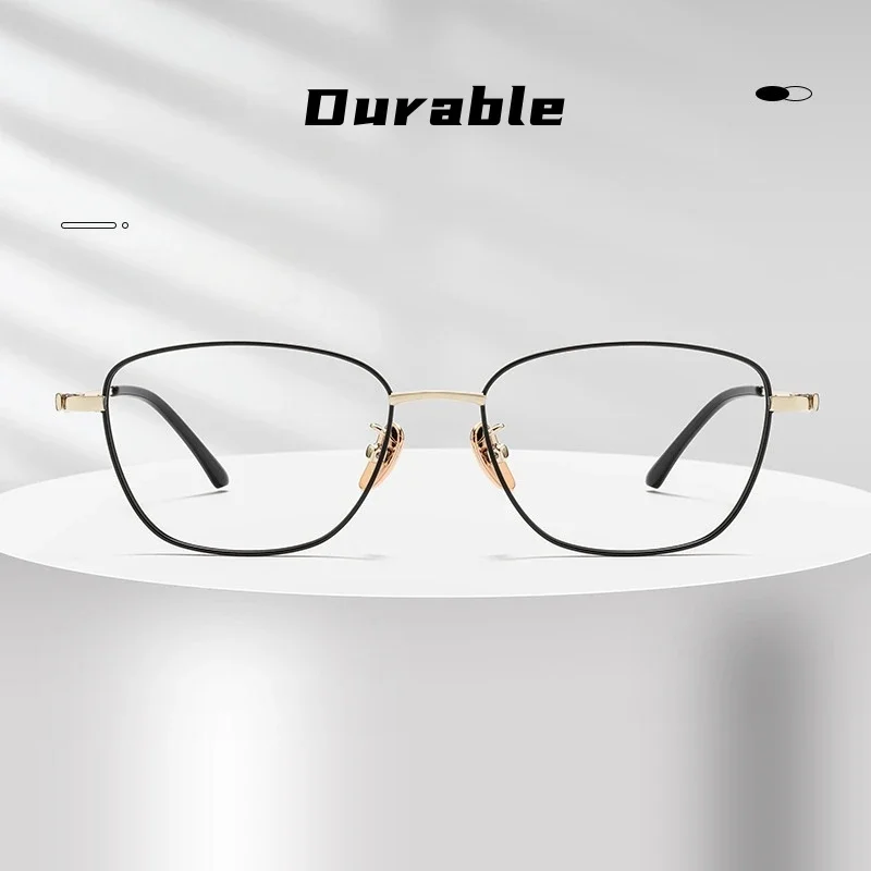 Titanium Alloy Women's Optical Prescription Glasses Myopia Hyperopia Simple Elegant Custom Lenses Frame 8103DY