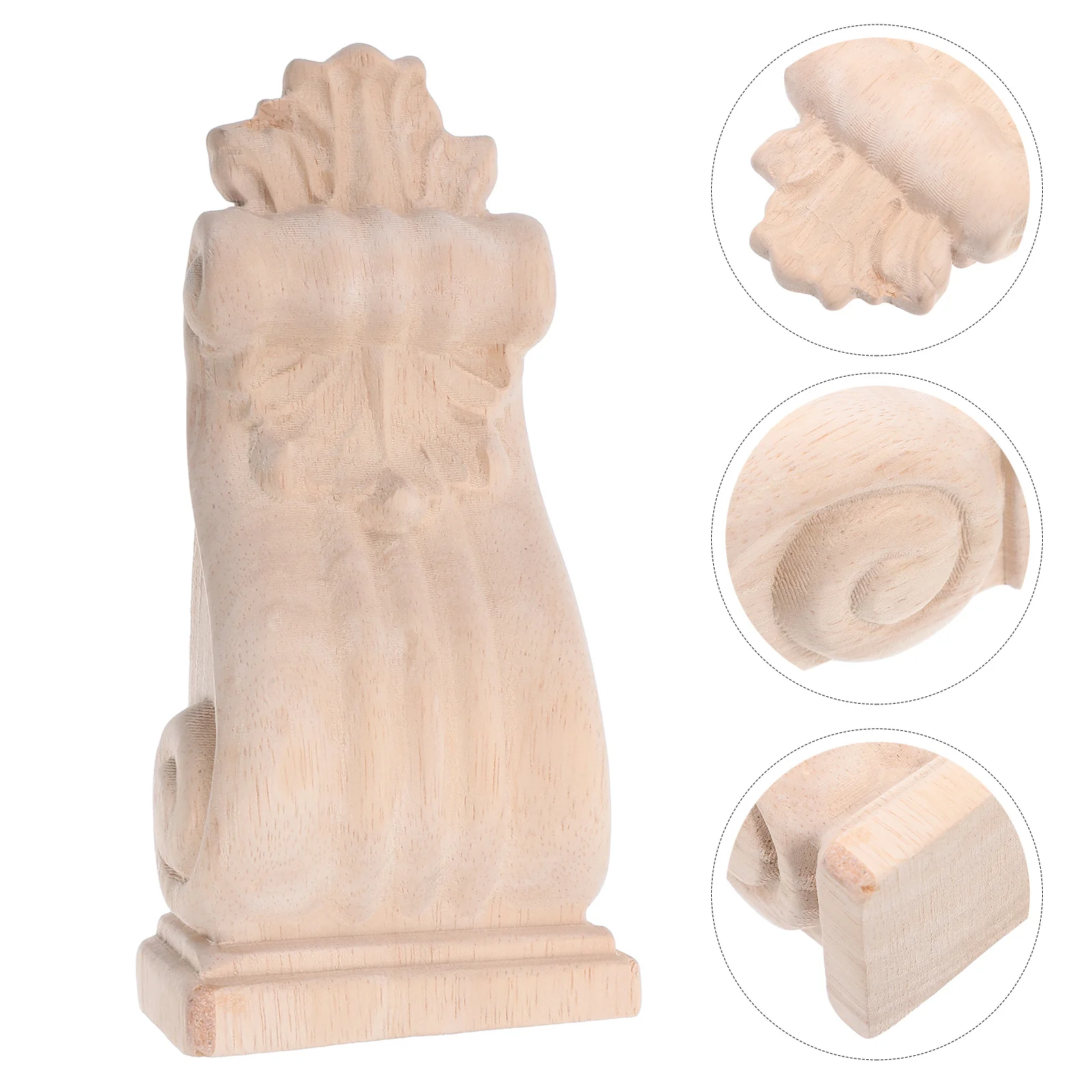 

Hand Carved Wood Corbel Wall Corner Onlay Applique Rustic Wooden Corbel Doorway Farmhouse Shelf Support European Style