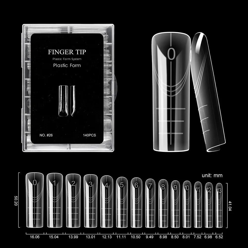 TP 70 stücke/140 stücke Klar Nagel Dual Form Volle Abdeckung Nagel Verlängerung System Schnelle Gebäude Gel Formen falsche Nagel Spitze Maniküre Werkzeuge