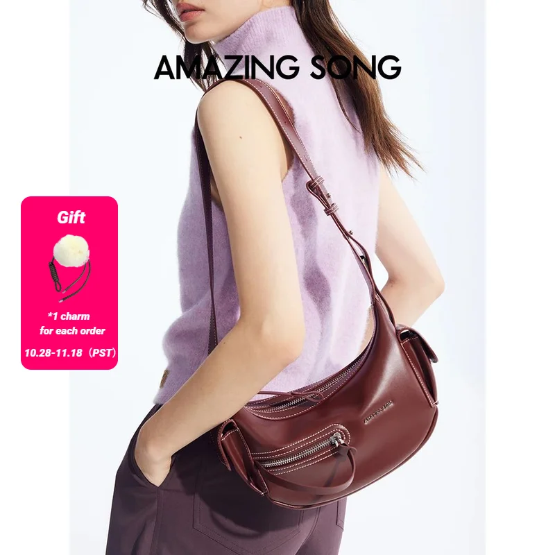 Amazing Song Liqueur Crescent Bag Small Upgraded Large Autumn Style Crossbody Women's Bag Trendy Portable