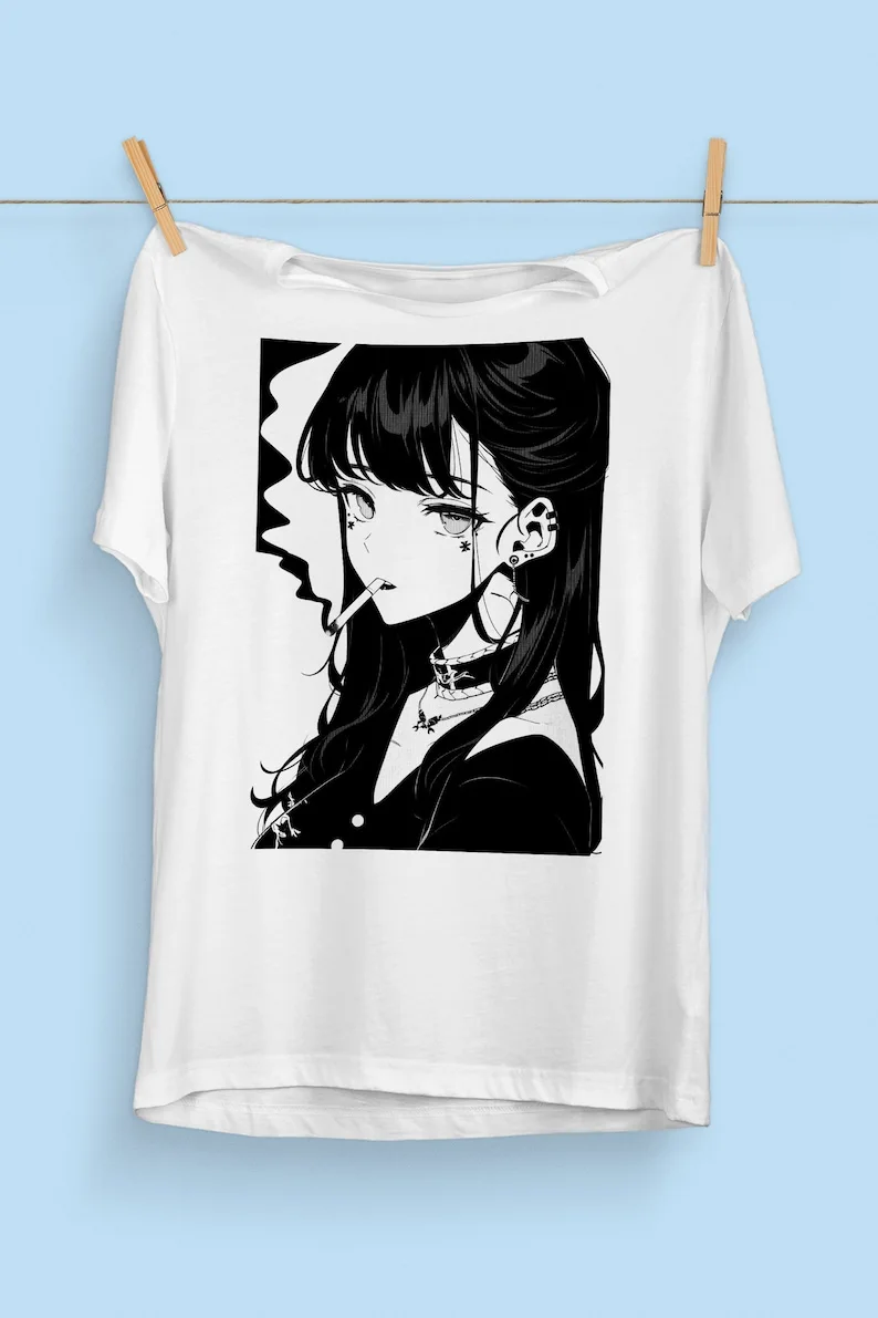 90s Anime Girl T-Shirt | Pastel Goth