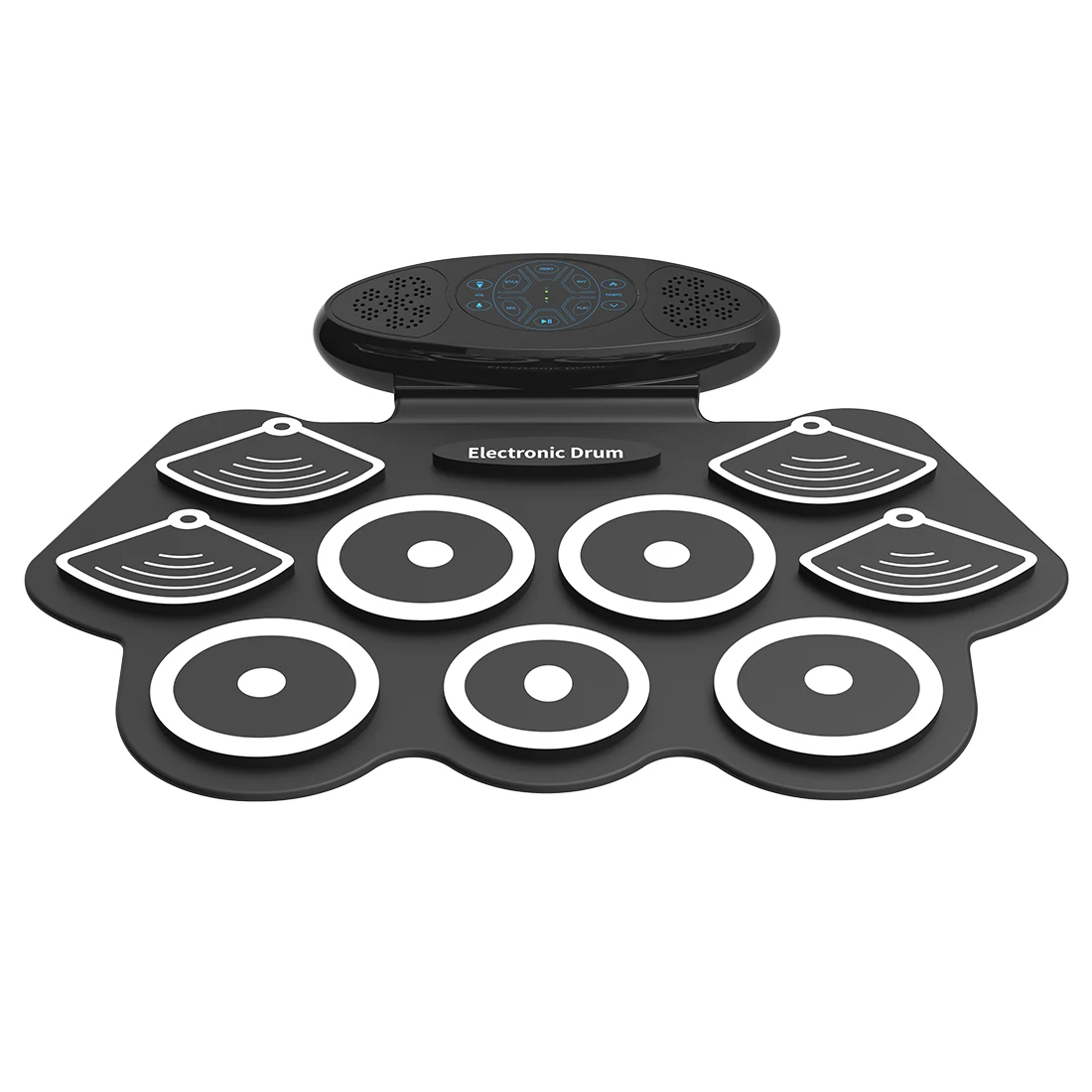 Portable Roll up Electronic Drum 9 Pads Silicone Electric Drum Set Come with Foot Pedals and Drumsticks for Music Practice