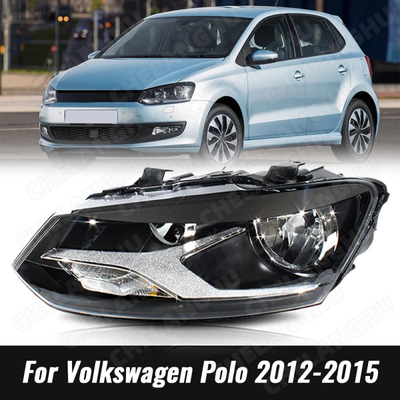 

1Pc Left Side Front Halogen HeadLamp Turn Lights DRL For VW Polo 2012 2013 2014 2015 Car Accessories