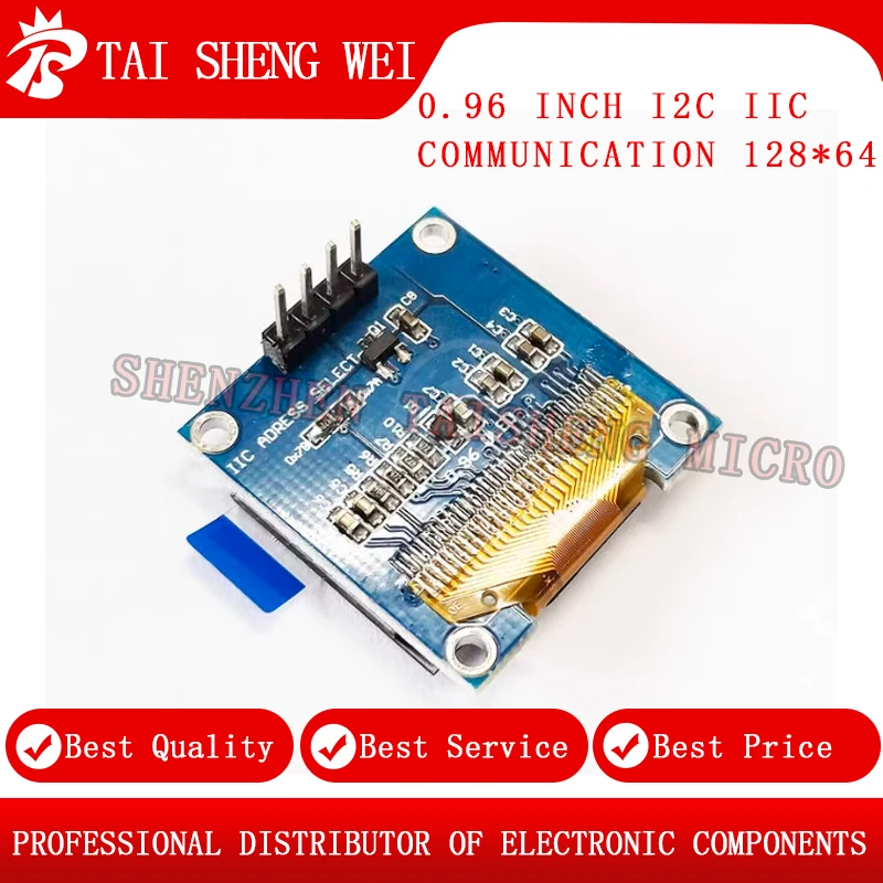 Modul Layar LCD Baru 0.96 Inci I2C Komunikasi IIC 128*64 Modul Layar LCD OLED