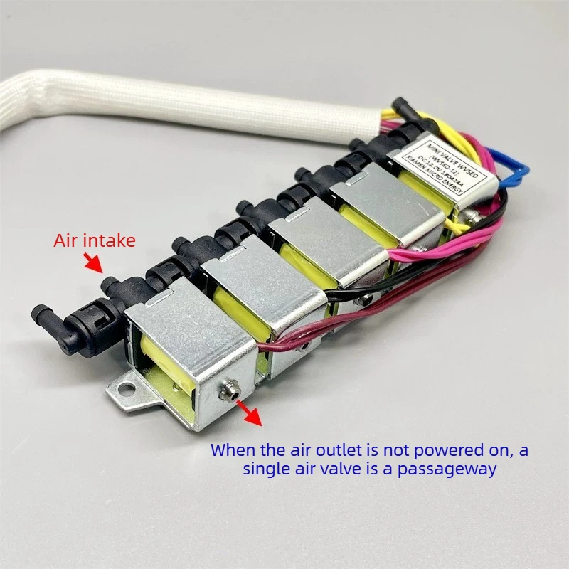 WV5ED-12 DC Solenoid Valve 5-Way Air Valve 12V for Massage Chair & Aroma Diffuser