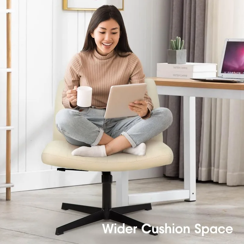 كرسي متقاطع، كرسي مكتب بدون ذراع متقاطع، كرسي مكتب مريح واسع بدون عجلات، ارتفاع حديث قابل للتعديل، S #2