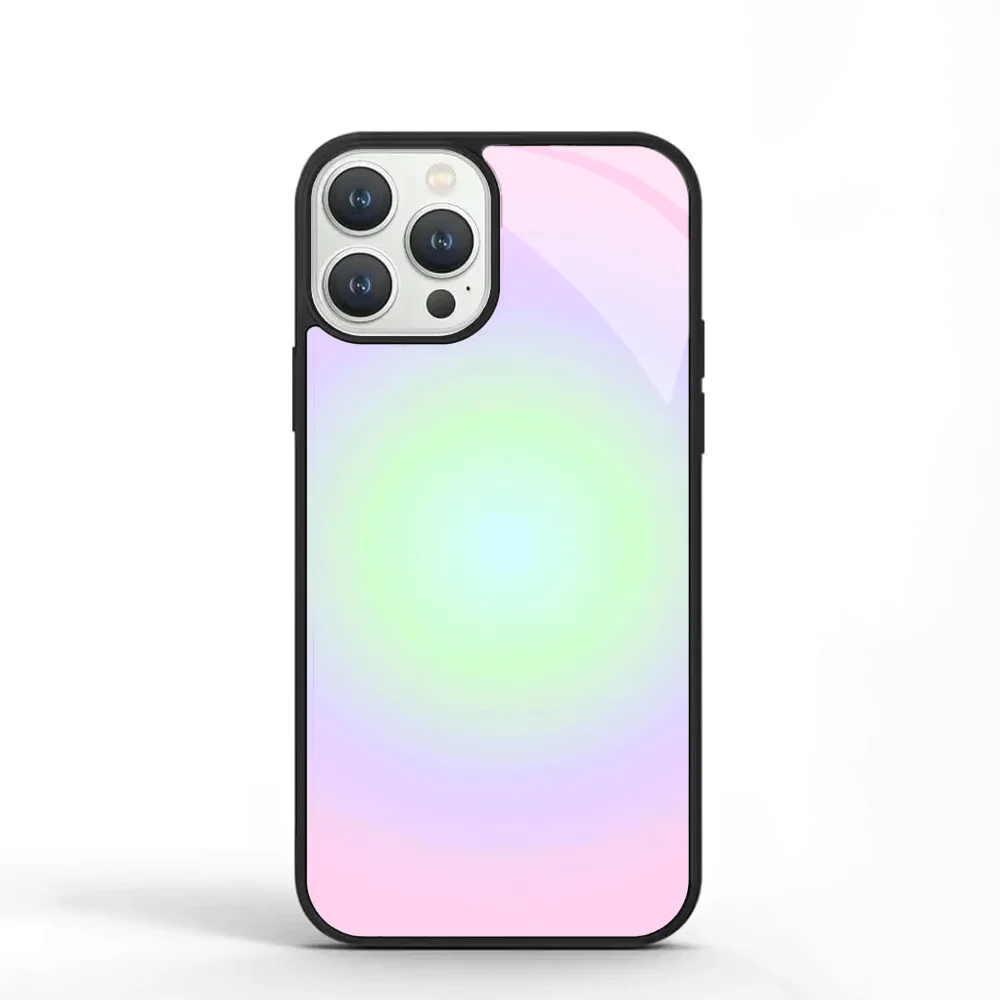 Paste Aura Phone Case For IPhone 11 12 13 14 15 Plus Pro Max Mirror Acrylic PC TPU Cover