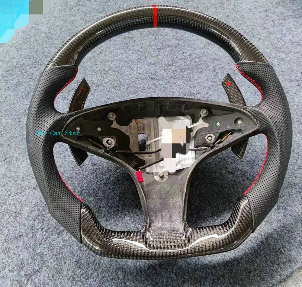 100% Real Carbon Fiber/Leather Car Steering Wheel For Benz W207 E550 E350 W212